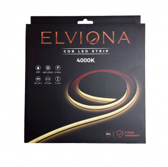 Elviona COB LED -saunanauha, 4000 K, 5 m