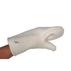 Villainen valkoinen saunahansikas 