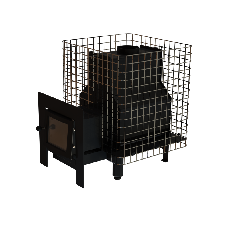 Puulämmitteinen kiuas - VILPRA FORNAX-14-NL-V ulkoisella tulisijalla