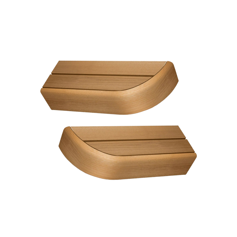 Päätylauteen elementti modulaarisille saunan lauteille, Thermo-haapa