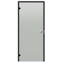 Harvia Black Line lukittava lasiovi, satiini, 7x21, musta alumiinirunko - 0