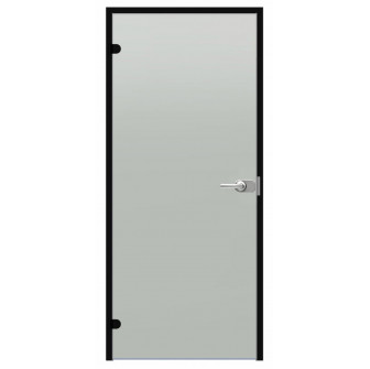 Harvia Black Line lukittava lasiovi, satiini, 7x21, musta alumiinirunko