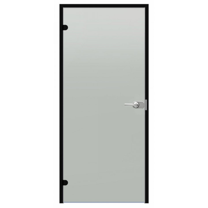Harvia Black Line lukittava lasiovi, satiini, 7x21, musta alumiinirunko