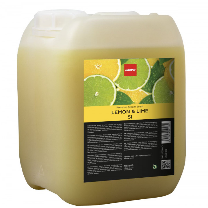 HARVIA höyrysaunan aromaattiset öljyt, sitruunan ja limetin tuoksu, 5 l