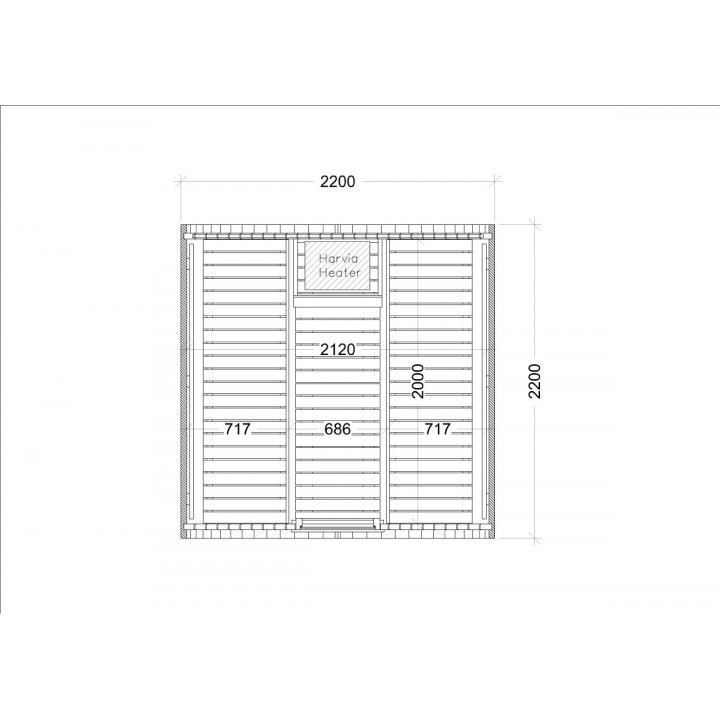 Saunatalo - HARVIA Kaski 220-P