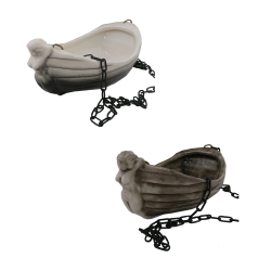 Keraaminen säiliö tuoksuille - vene tytön kanssa 