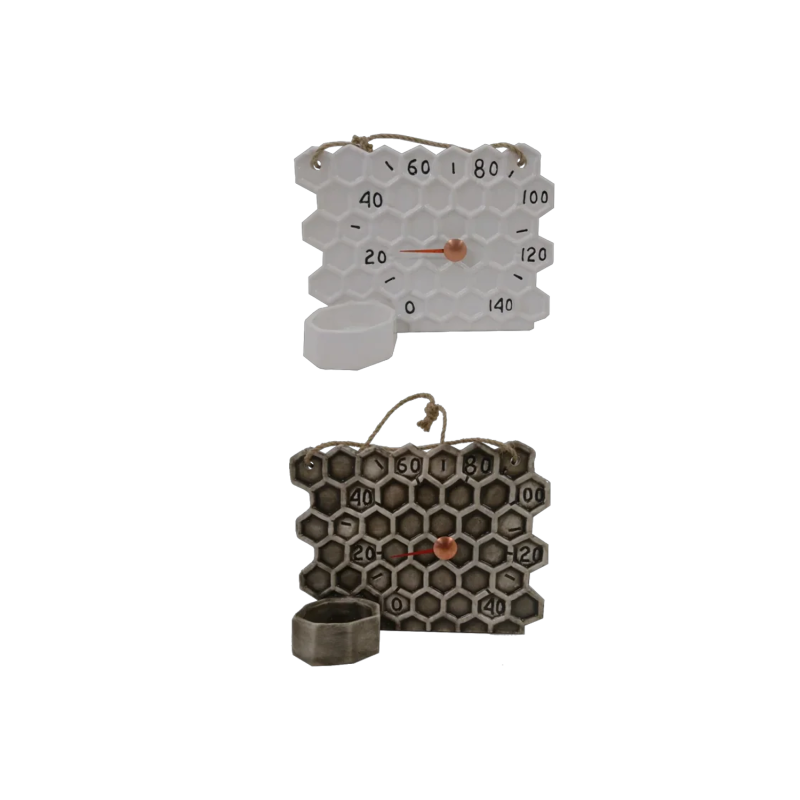 Keraaminen saunalämpömittari - hunajakenno