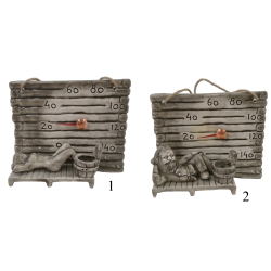 Keraaminen saunalämpömittari - pieni tynnyri tuoksuille 