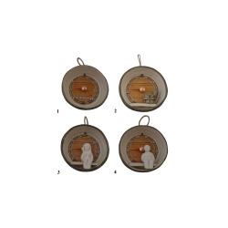 Keraaminen saunalämpömittari - tynnyri 