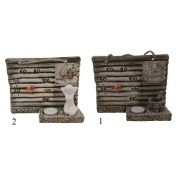 Keraaminen saunalämpömittari - kynttilällä 