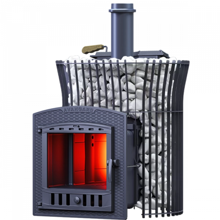 Puulämmitteinen kiuas GEFEST - Avangard ZK Uragan 25 (P2) tulppaaniruudukossa
