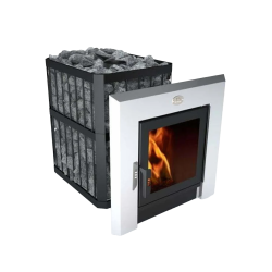 Puulämmitteinen kiuas - NOVA PANORAMA 26 verkolla 