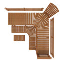 Modulaarinen saunan laude PREMIUM, lämpöhaapa - 11