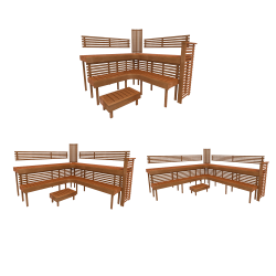 Modulaarinen saunan laude PREMIUM, lämpöhaapa 