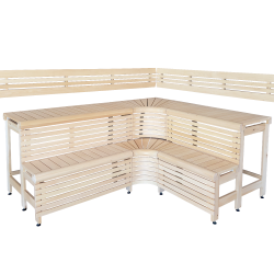 Modulaariset saunan lauteet ”Sun Corner” -kuosilla 1823 × 2146 mm 
