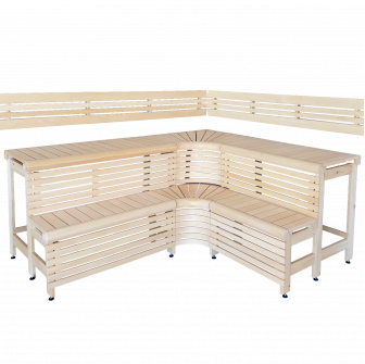 Modulaariset saunan lauteet ”Sun Corner” -kuosilla 2114 × 2406 mm