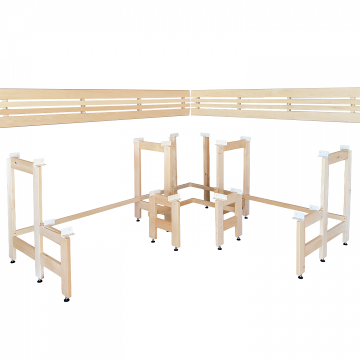 Modulaariset saunan lauteet ”Sun Corner” -kuosilla 1823 × 2146 mm