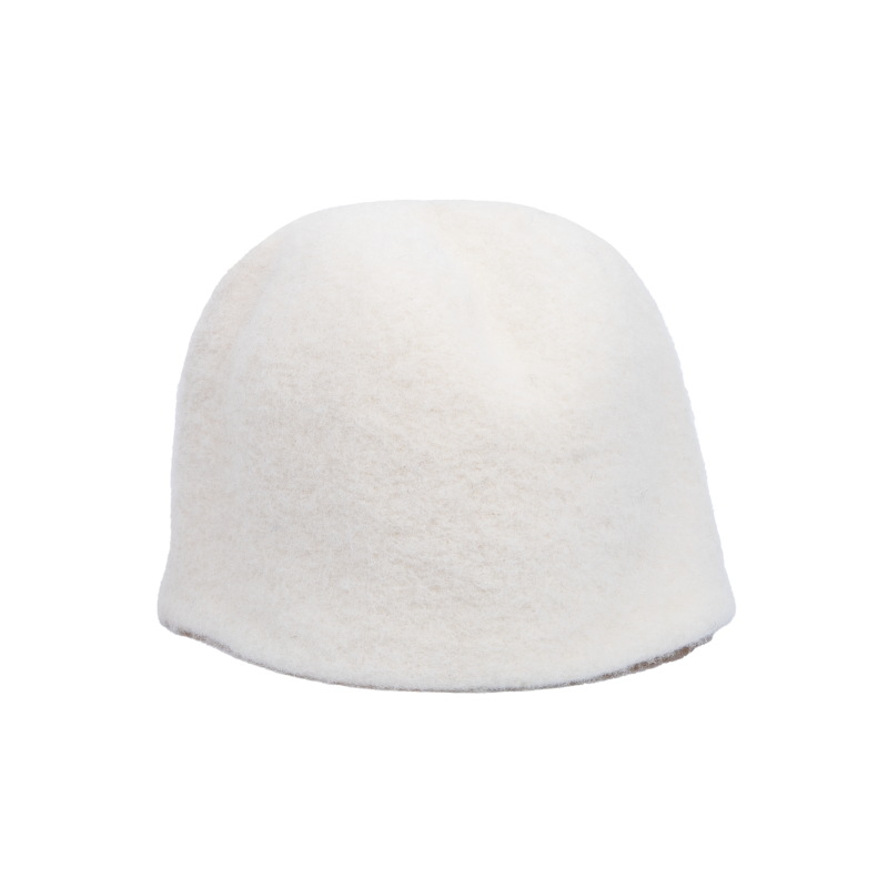 Saunahattu - Valkoinen, villainen