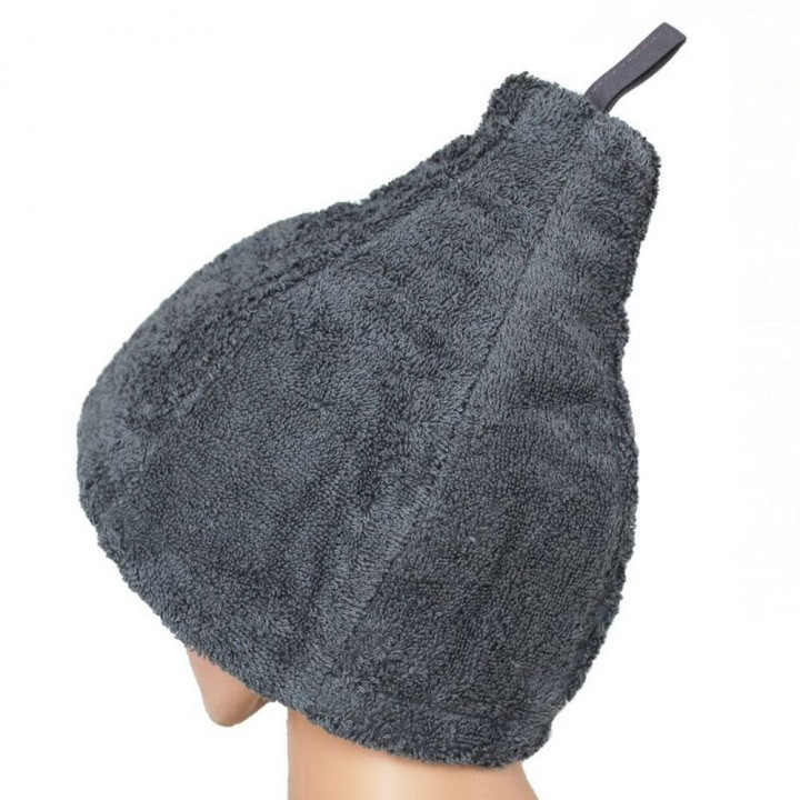 Lahjasetti lahjapakkauksessa HÄNELLE. Miesten saunahattu ja esiliina - HARMAA L - XL