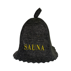 Saunahattu - SAUNA, harmaa 