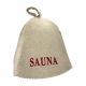 Saunahattu - Sauna, punaisella kirjaimella