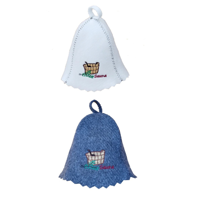 Saunahattu - SAUNA kultaisella sangolla ja kauhalla