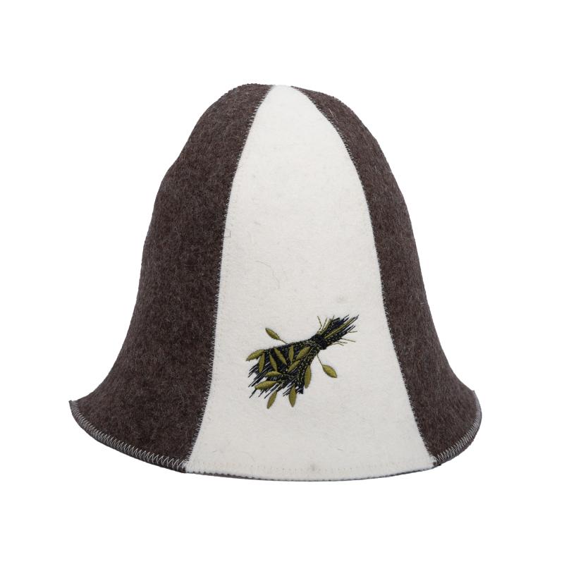 Saunahattu - SAUNA WISK, raidallinen