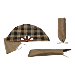 Saunatuuletin, tumma ruudullinen kangas 