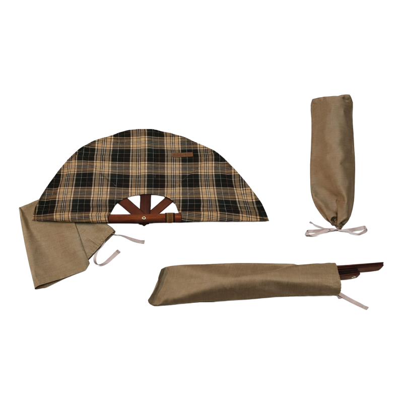 Saunatuuletin, tumma ruudullinen kangas