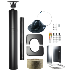 Teräksinen eristetty savupiippusetti - HARVIA, musta 