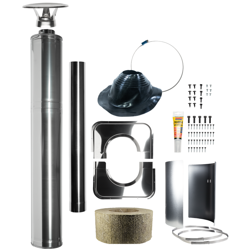 Teräksestä eristetty savupiippusetti - HARVIA