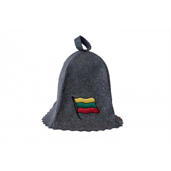 Saunahattu - Liettuan lippu, harmaa