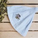 Puuvillainen saunahattu - VAALEAN SININEN - 1