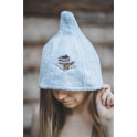 Puuvillainen saunahattu - VAALEAN SININEN - 2