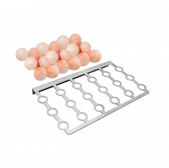 SAUFLEX-suolapallot saunaan – 18 kpl setti jalustalla
