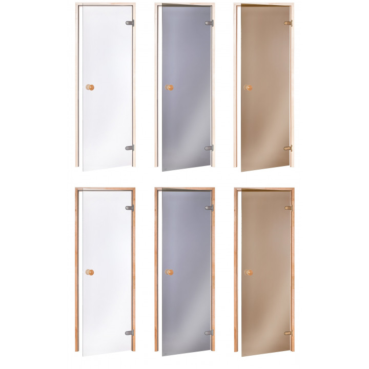 Standardi saunan ovet, 70 x 200, haapa, pronssi