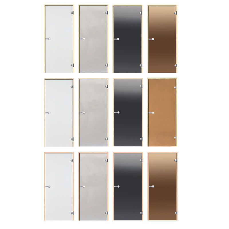 Lasiset saunan ovet HARVIA 8x19