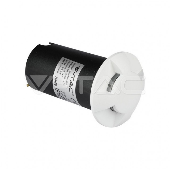 1W LED -askelvalo valkoinen 4-suuntainen 3000 K