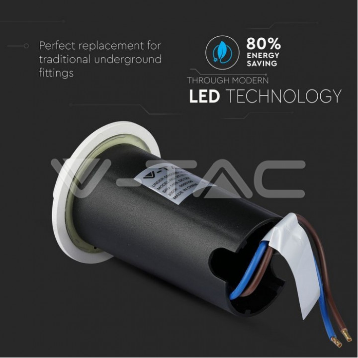 1W LED -askelvalo valkoinen 4-suuntainen 3000 K