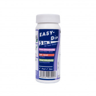 Vesitestiliuskat Easy-Dip 3 in 1, pH/CL/BR/emäksisyyden testaukseen, 50 kpl
