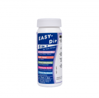 Vesitestiliuskat Easy-Dip 5 in 1, pH/CL/BR/Stabilointiaine/Emäksisyys/Kovuusmittaus