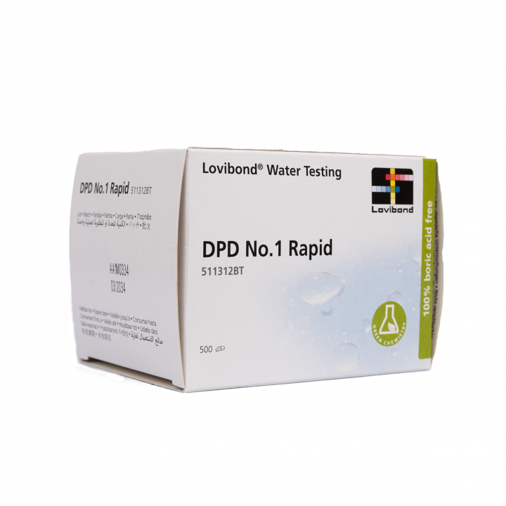 Veden testaustabletit DPD 1, kloorin määritys, 10 tablettia