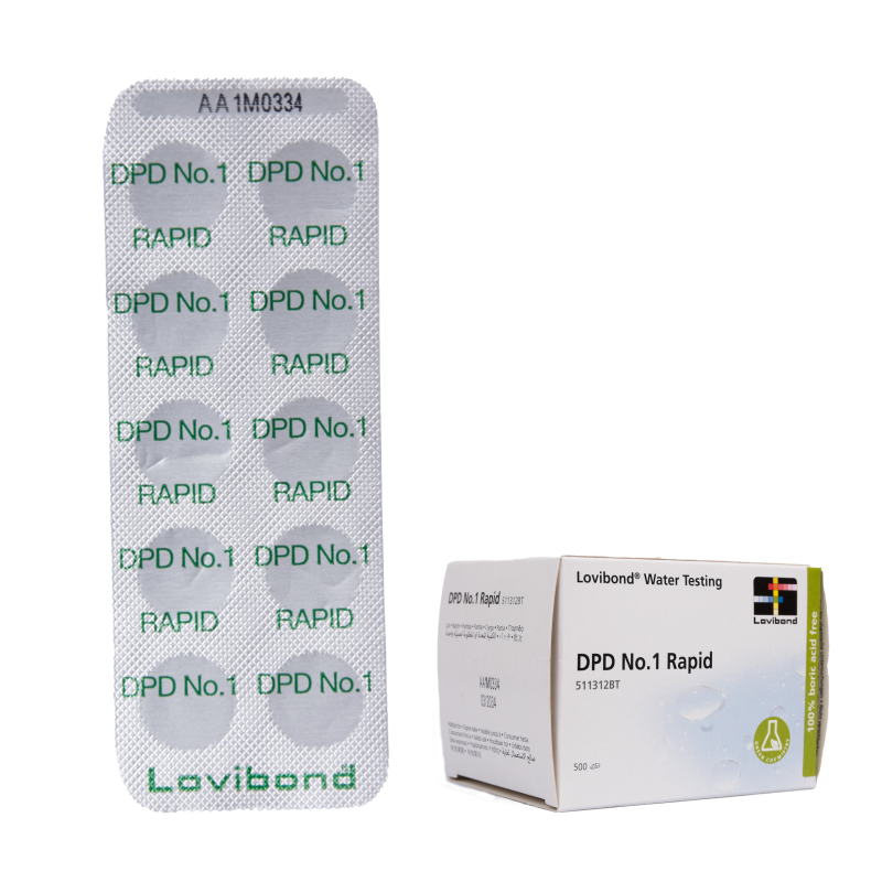 Veden testaustabletit DPD 1, kloorin määritys, 10 tablettia