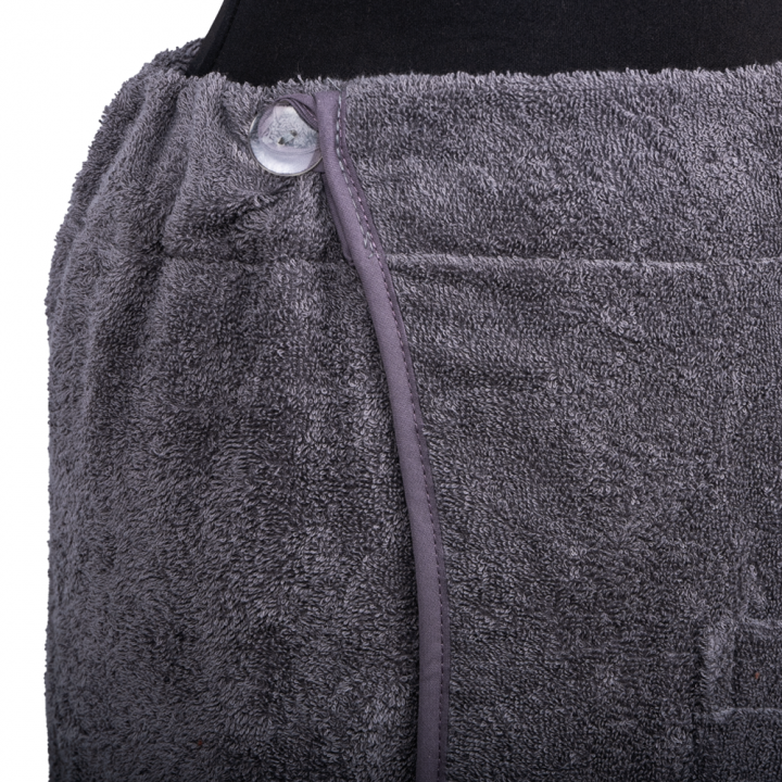 Lahjasetti lahjapakkauksessa HÄNELLE. Miesten saunahattu ja esiliina - HARMAA L - XL