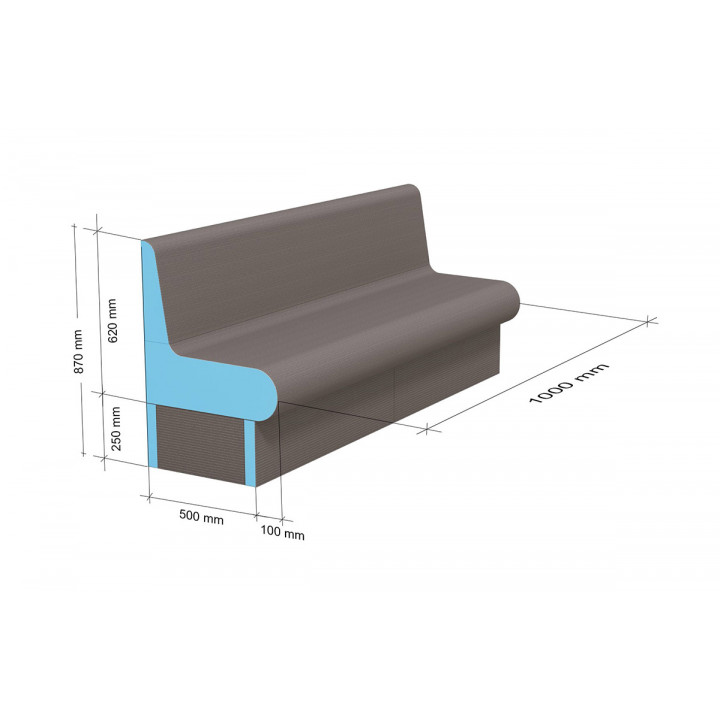 WEDI -höyrysaunan istuin 1000 mm