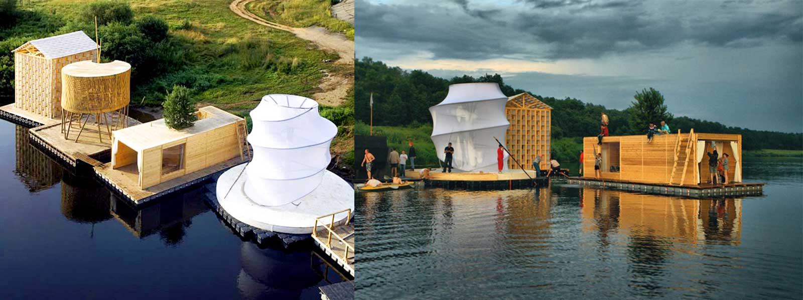 Kelluva Kalugan sauna, Venäjä Floating Kaluga Sauna, Russia